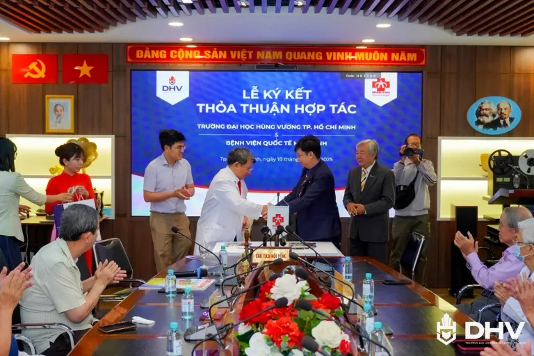 Hình ảnh ký kết hơp tác giữa Bệnh viện Quốc tế Minh Anh và Trường Đại học Hùng Vương TP.HCM (DHV)