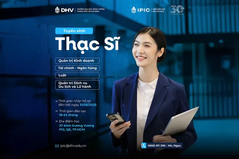 TRƯỜNG ĐẠI HỌC HÙNG VƯƠNG TP. HỒ CHÍ MINH (DHV) TUYỂN SINH THẠC SĨ ĐỢT 1 NĂM 2025