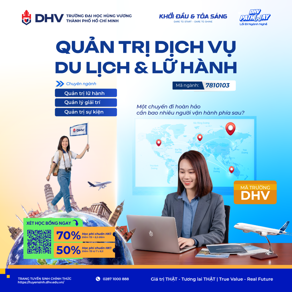NGÀNH QUẢN TRỊ DỊCH VỤ DU LỊCH VÀ LỮ HÀNH: HỌC GÌ ĐỂ BIẾN TRẢI NGHIỆM THÀNH NGHỀ NGHIỆP?