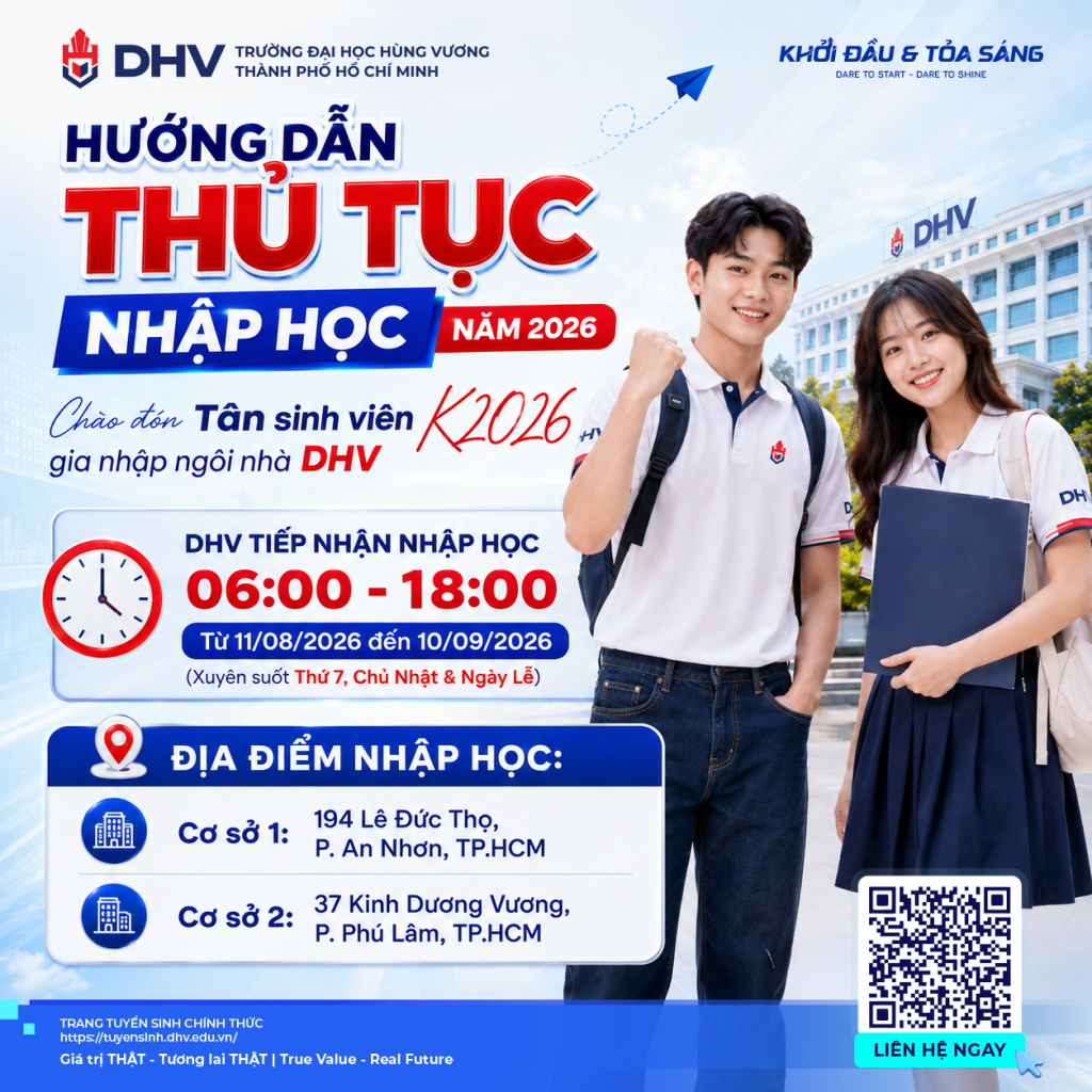 HƯỚNG DẪN THỦ TỤC NHẬP HỌC DHV 2026