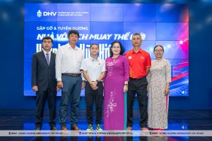 TRƯỜNG ĐẠI HỌC HÙNG VƯƠNG TP. HỒ CHÍ MINH (DHV) TUYÊN DƯƠNG NHÀ VÔ ĐỊCH MUAY THẾ GIỚI HUỲNH HÀ HỮU HIẾU